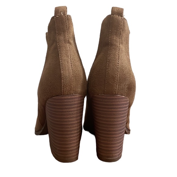 A.N.A. A New Approach - Tan Faux Suede Block Heel Booties - Size 7 - Picture 6 of 10